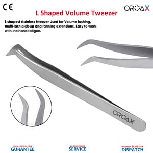 L Shaped Volume Eye Lash Extension Orthodontic Tweezer