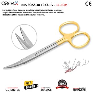 Iris Scissor Curved 11.5cm Dental Surgical Instruments