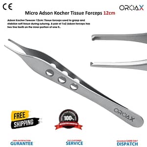 Micro Adson Kocher Forceps 12cm