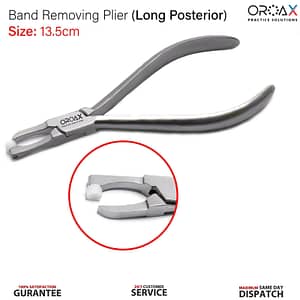 Orthodontic Band Removing Long Posterior Molar Braces Pliers Alicates para la extracción de bandas ortodónticas de molares posteriores largos Pince pour retirer les bagues orthodontiques des molaires postérieures longues Kieferorthopädische Bandentfernungs-Zangen für lange hintere Backenzähne Pinze per la rimozione delle fasce ortodontiche dai molari posteriori lunghi Alicates para remoção de bandas ortodônticas de molares posteriores longos