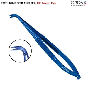Castroviejo Micro Surgical Needle Holder Blue Color Coated