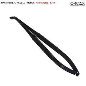 urgical Castroviejo Needle Holder 17cm Delicate Suturing Microsurgery Forceps Castroviejo de 17 cm, un instrument chirurgical utilisé pour la suture précise en microchirurgie. Primer plano de un portagujas Castroviejo de 17 cm, un instrumento quirúrgico utilizado para sutura precisa en microcirugía.