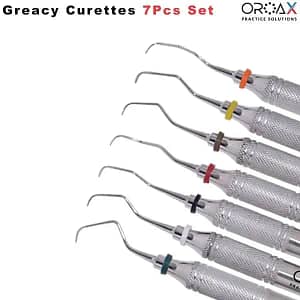 Gracey Curettes 7Pcs SET, 10mm HALLOW Handle