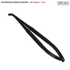Portaagujas Castroviejo Needle Holder - 180° Angled - 17cm