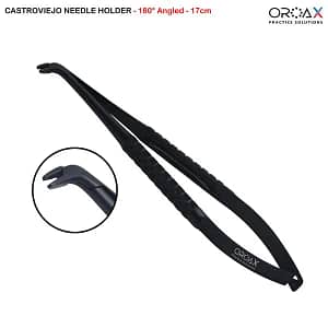 Portaagujas Castroviejo Needle Holder - 180° Angled - 17cm