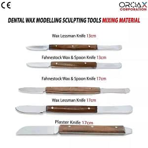 Dental Lab Knife Set Wax, Fahnestock & Plaster (13cm/17cm)