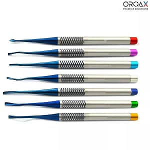 Juego de elevadores para luxación dental (7 piezas)