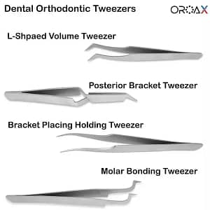 Dental Tweezers Set: L-Shaped,Bonding,Posterior & Bracket
