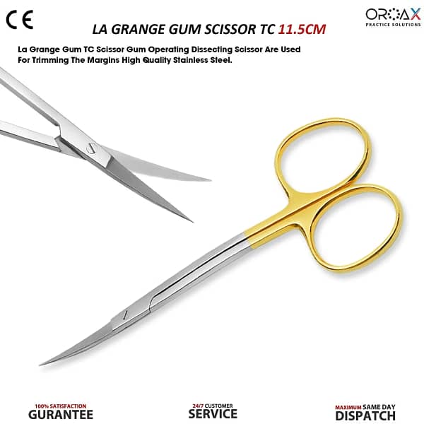 LA Grange Gum Scissor TC 11.5CM Oral Surgial Instruments