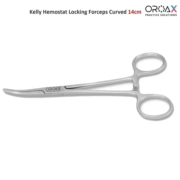 Kelly Hemostat Locking Forceps Curved 14cm