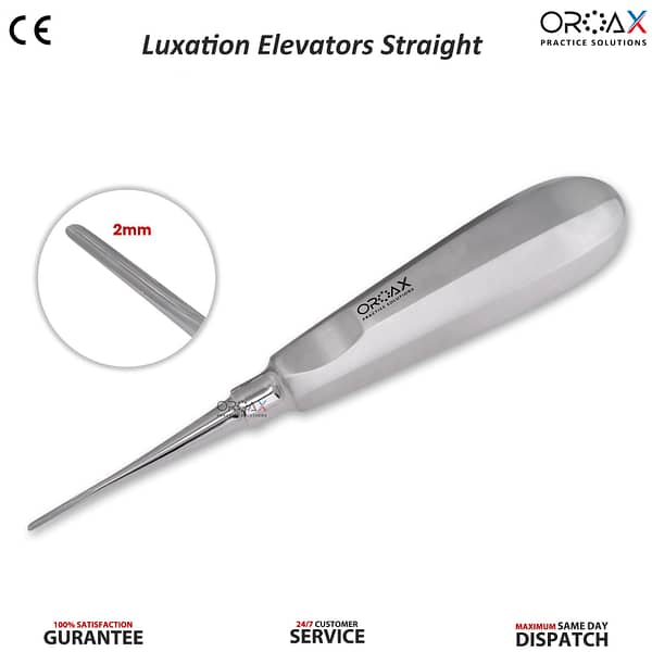 Dental Root Elevators Luxating Straight 2mm Oral Surgery Tools
