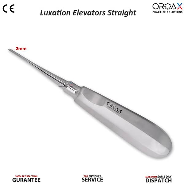 Dental Root Elevators Luxating Straight 2mm Oral Surgery Tools