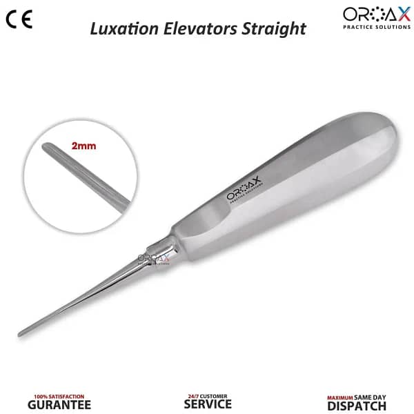 Dental Root Elevators Luxating Straight 2mm Oral Surgery Tools