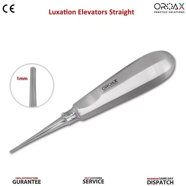 Dental Root Luxating Straight 1mm Tooth Loosening Elevator