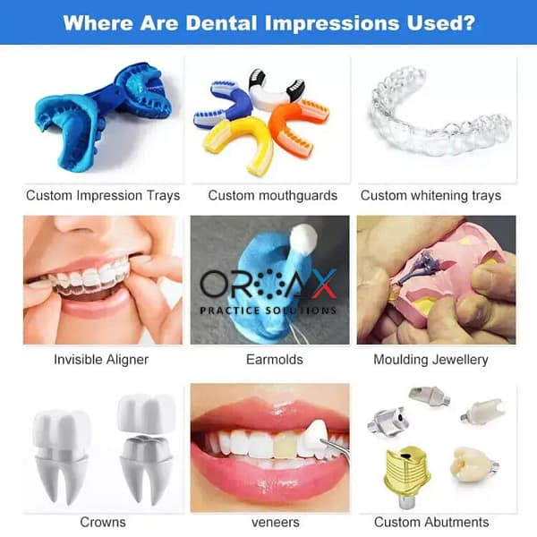 Dental Impression 5 sets x 10pcs Blue/White putty