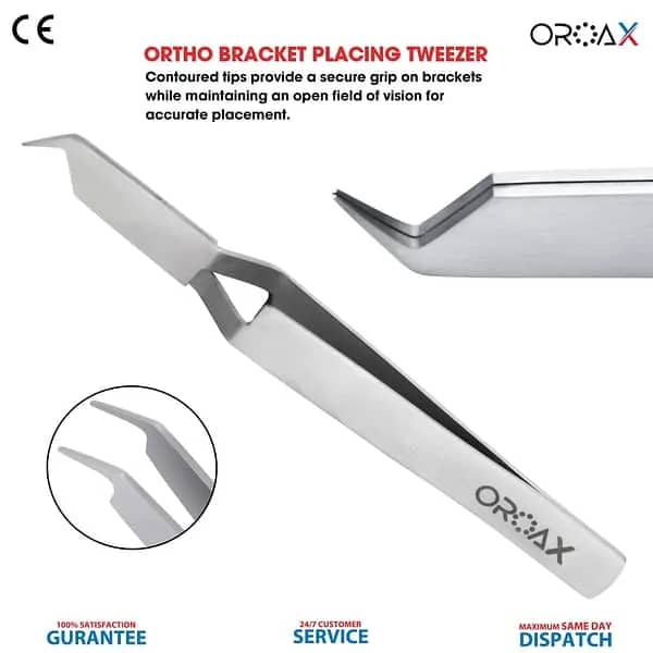 Ortho Bracket Placing Removing Dental Tweezer