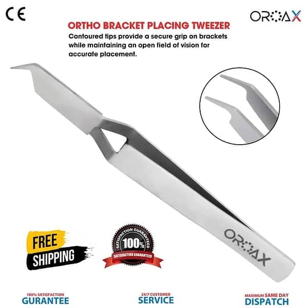 Ortho Bracket Placing Removing Dental Tweezer