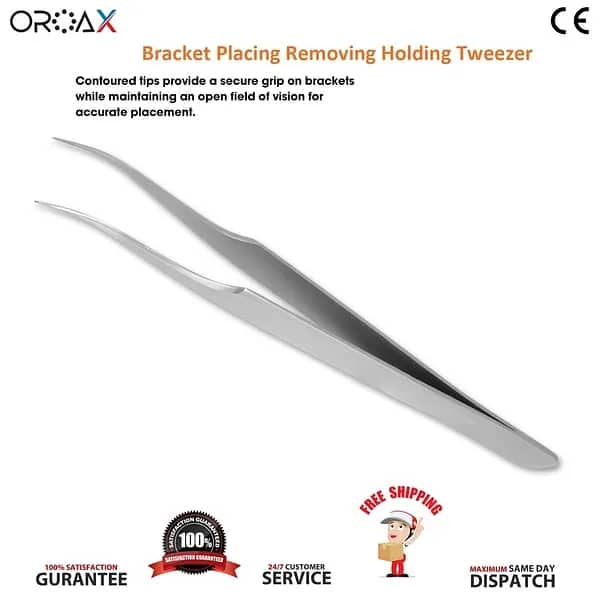 Dental Bracket Holding Removing Tweezers Orthodontic Placing Forceps