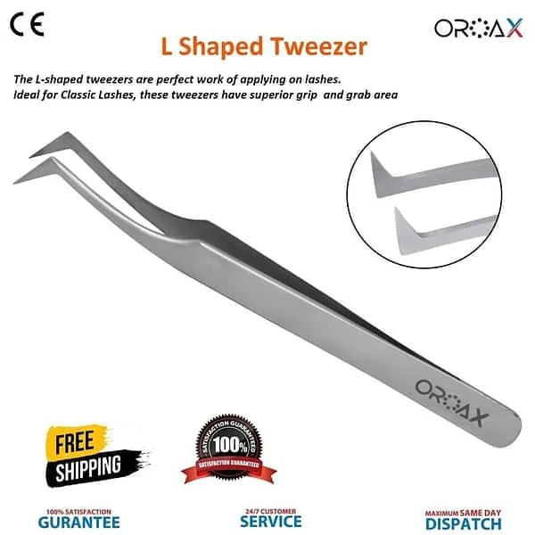 L Shaped Eyelash Tweezers