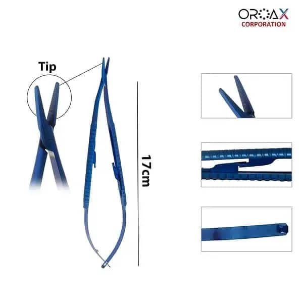 Microsurgical 30°Angled Needle Holder TC 17cm