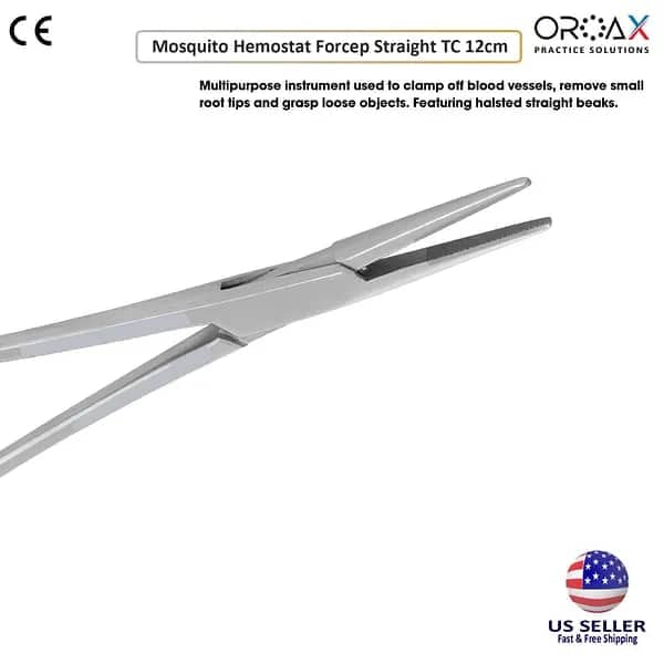 Mosquito Hemostat Forceps TC 4.75"STRAIGHT