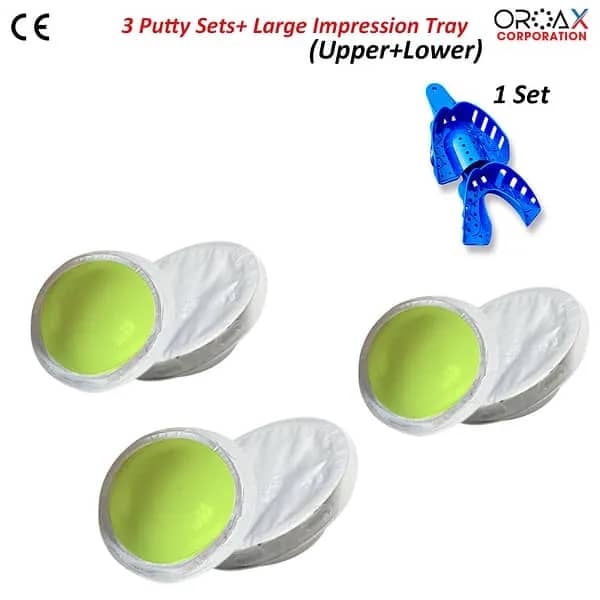 2 Sets x 4 pc Green/White putty set