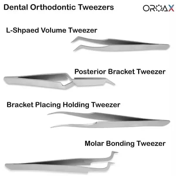 Dental Tweezers Set: L-Shaped,Bonding,Posterior & Bracket