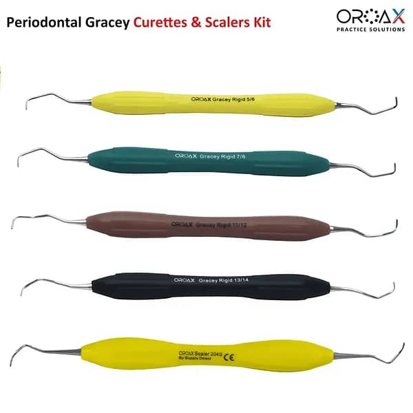 Gracey Curettes & Scalers Dental Hygiene Set with Cassette